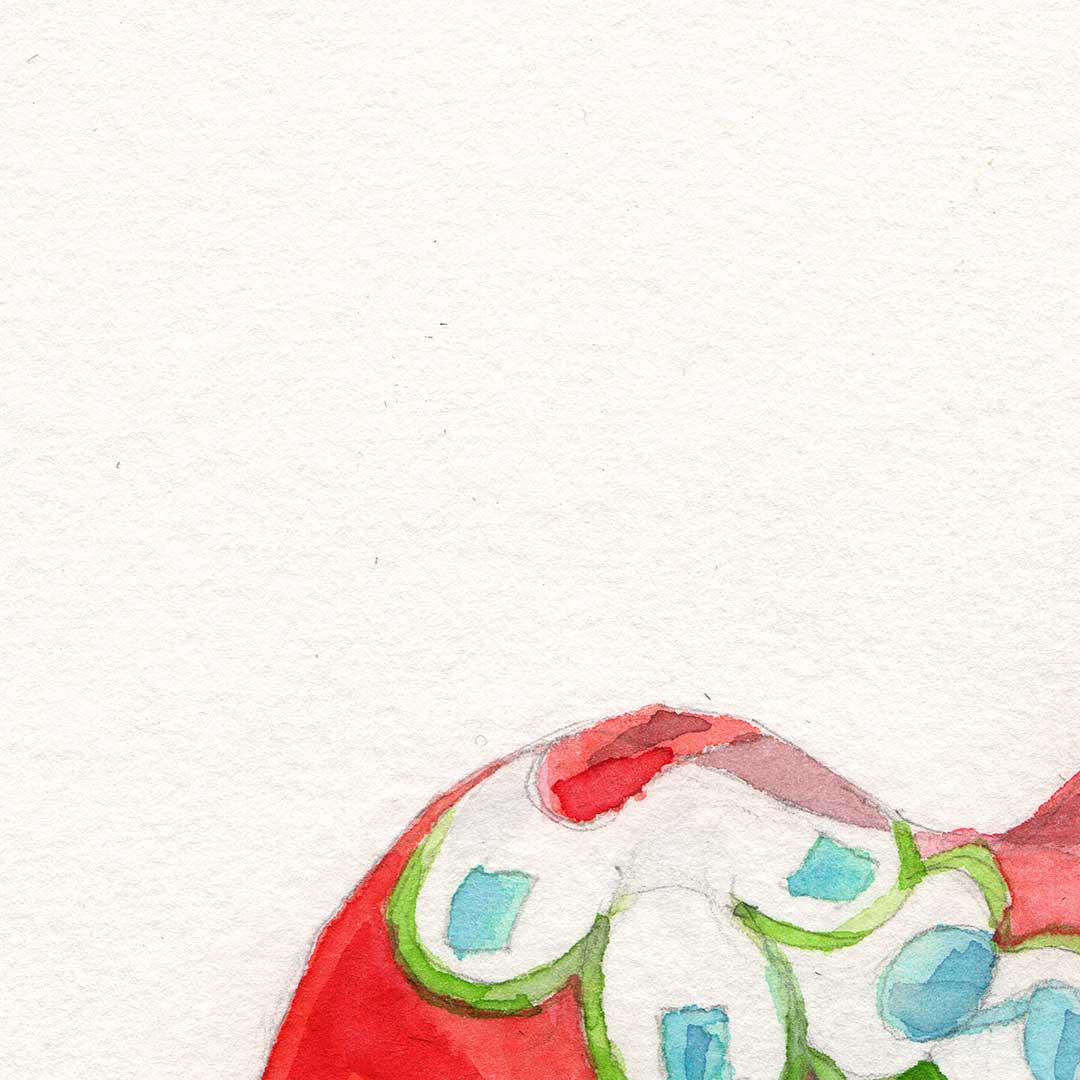 Dalahäst, the famous swedish wooden horse – Watercolour Painting