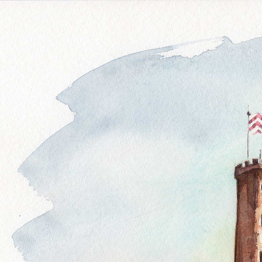 „Sparrenburg Bielefeld“ – Original Watercolour Painting