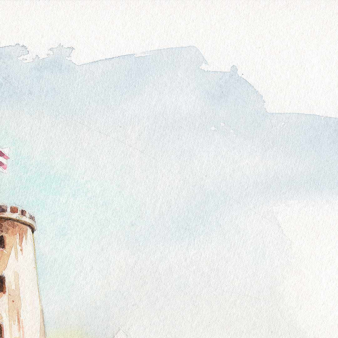 „Sparrenburg Bielefeld“ – Original Watercolour Painting
