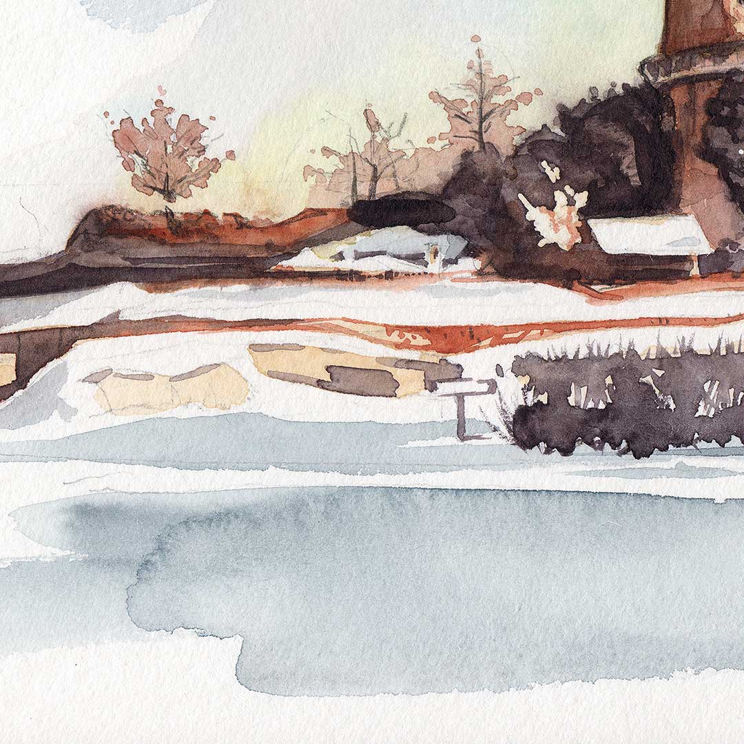 „Sparrenburg Bielefeld“ – Original Watercolour Painting