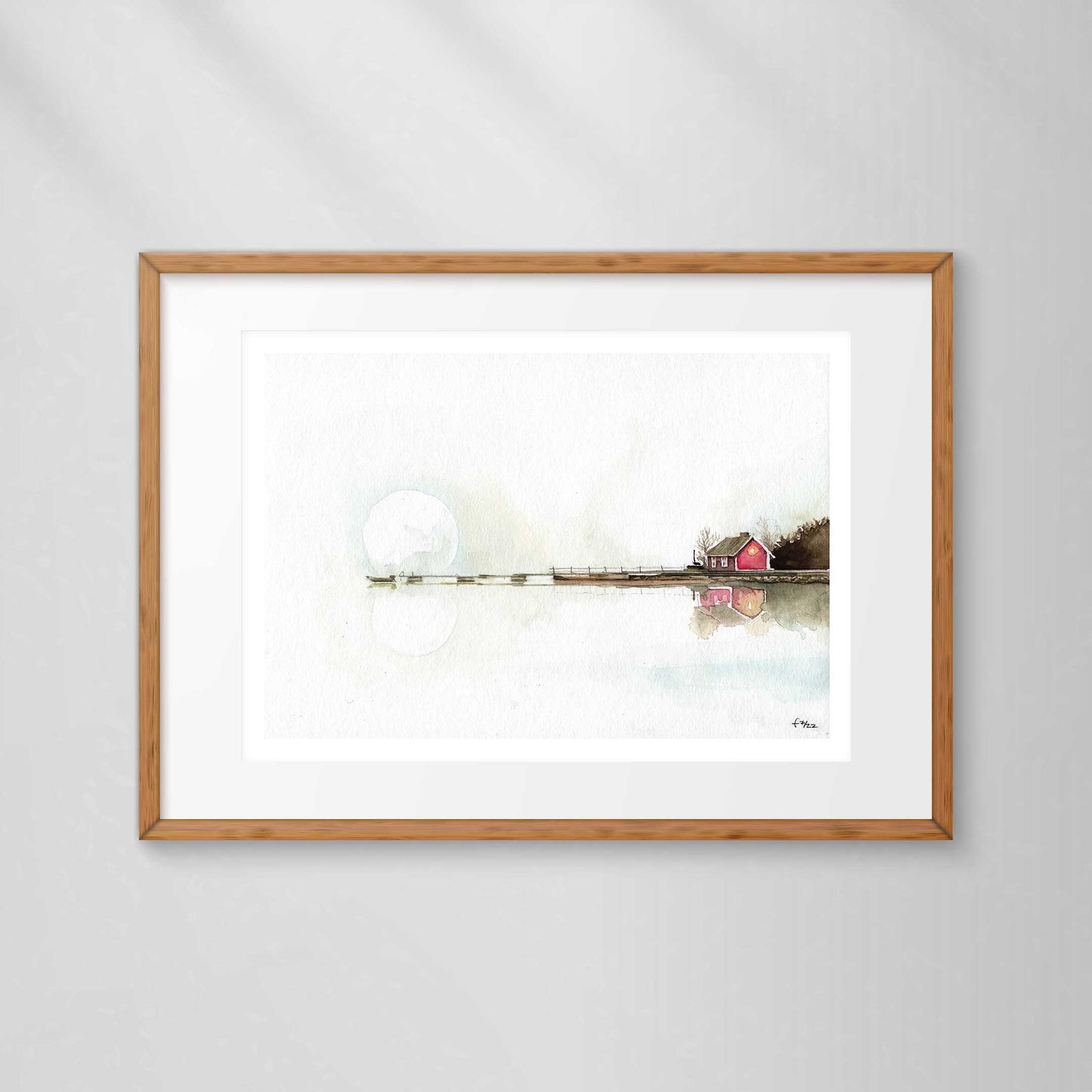 „Swedish Lakeside Landscape“ – Watercolour Painting