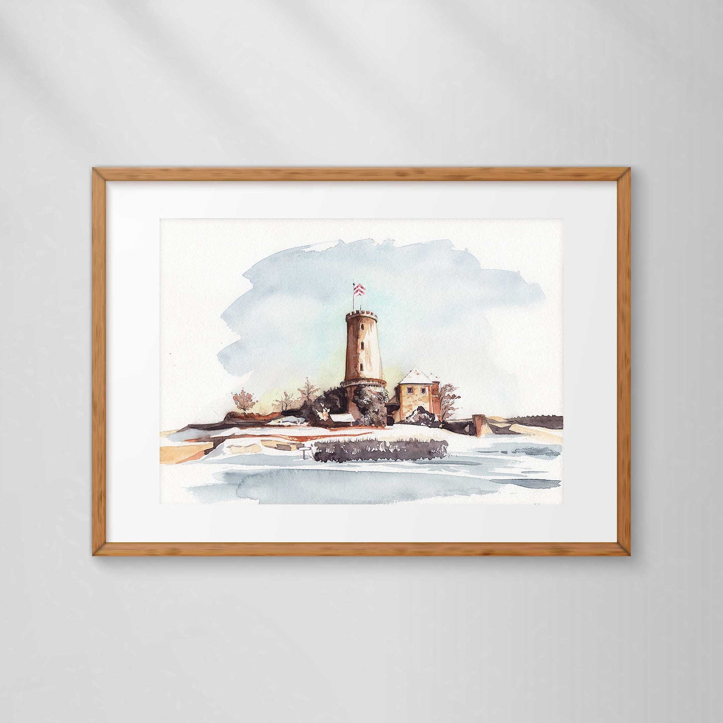 „Sparrenburg Bielefeld“ – Original Watercolour Painting