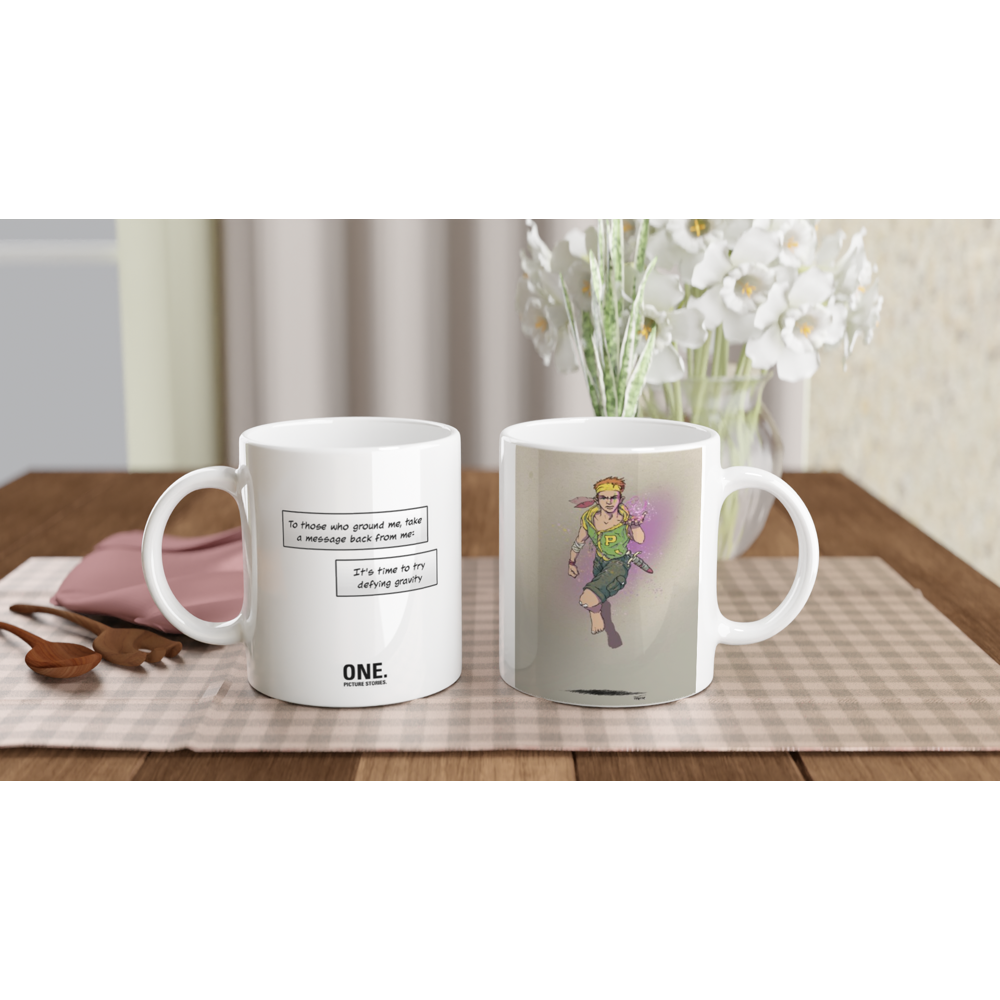 „Defying Gravity“ – Ceramic Mug
