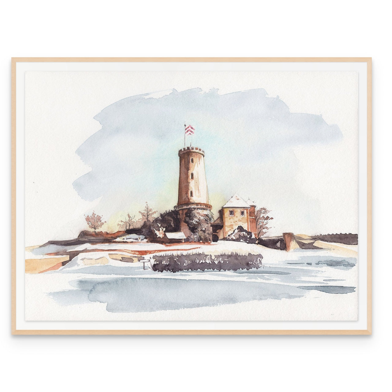 „Sparrenburg Bielefeld“ – Aquarell