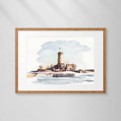 „Sparrenburg Bielefeld“ – Original Watercolour Painting